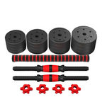 Kit Pesas Mancuernas 30kg Pvc Termoforradas Antideslizantes