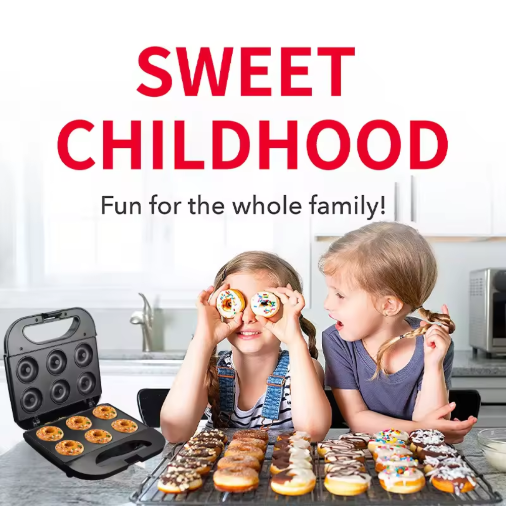 Maquina Para Hacer Mini Donas 6 Puestos 1000w Antiadherente