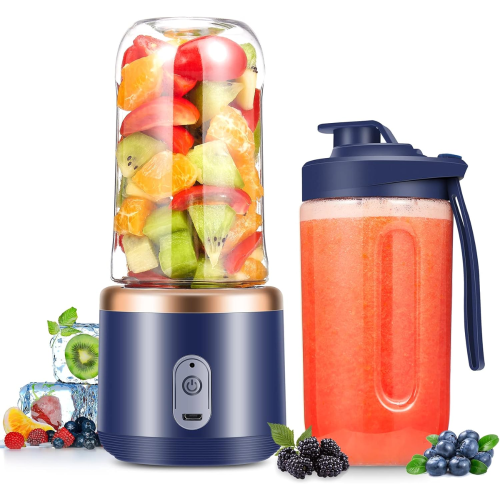 Licuadora Portátil Recargable Potente 20w 6 Cuchillas 310ml