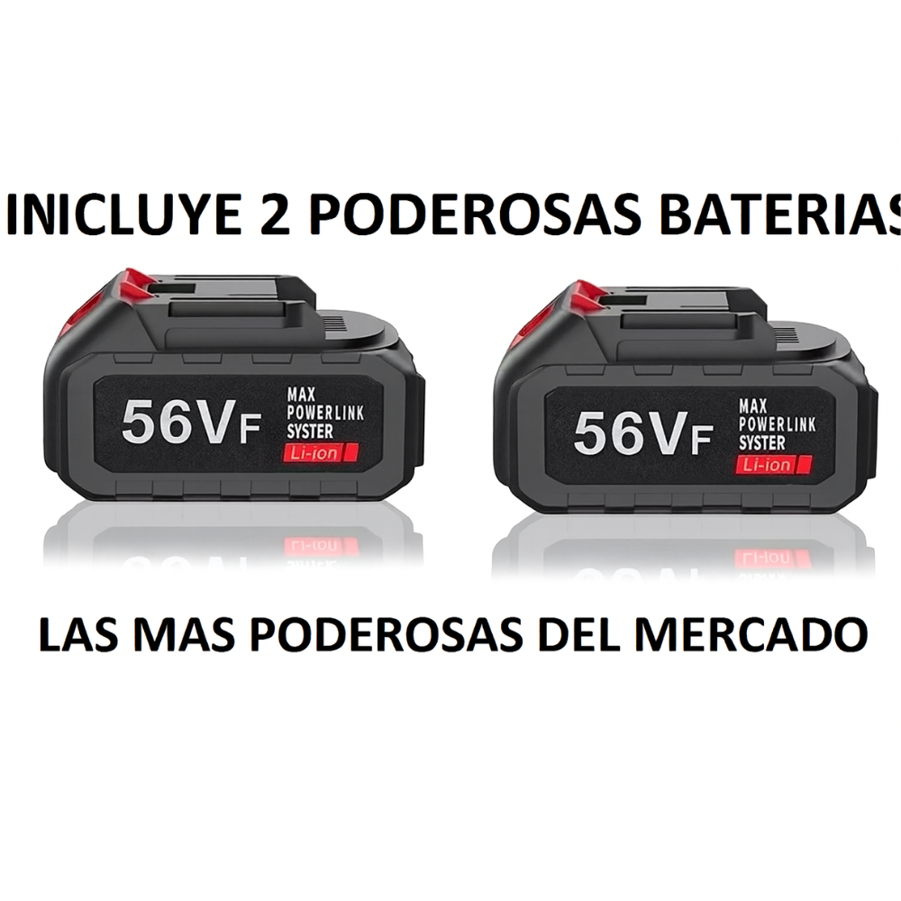 Mini Sierra Motosierra 56v 2 Cadenas Inalámbrica 2 Baterias