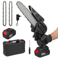 Mini Sierra Motosierra 56v 2 Cadenas Inalámbrica 2 Baterias
