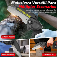 Mini Sierra Motosierra 56v 2 Cadenas Inalámbrica 2 Baterias