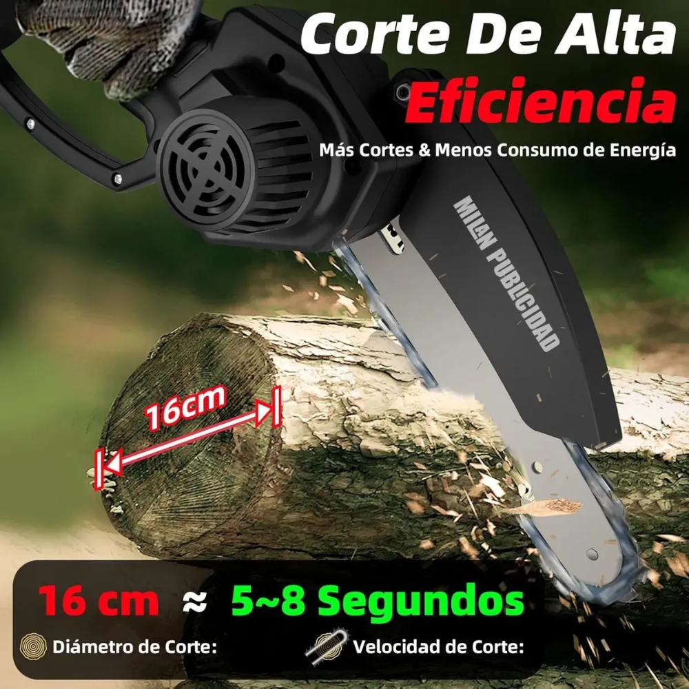 Mini Sierra Motosierra 56v 2 Cadenas Inalámbrica 2 Baterias