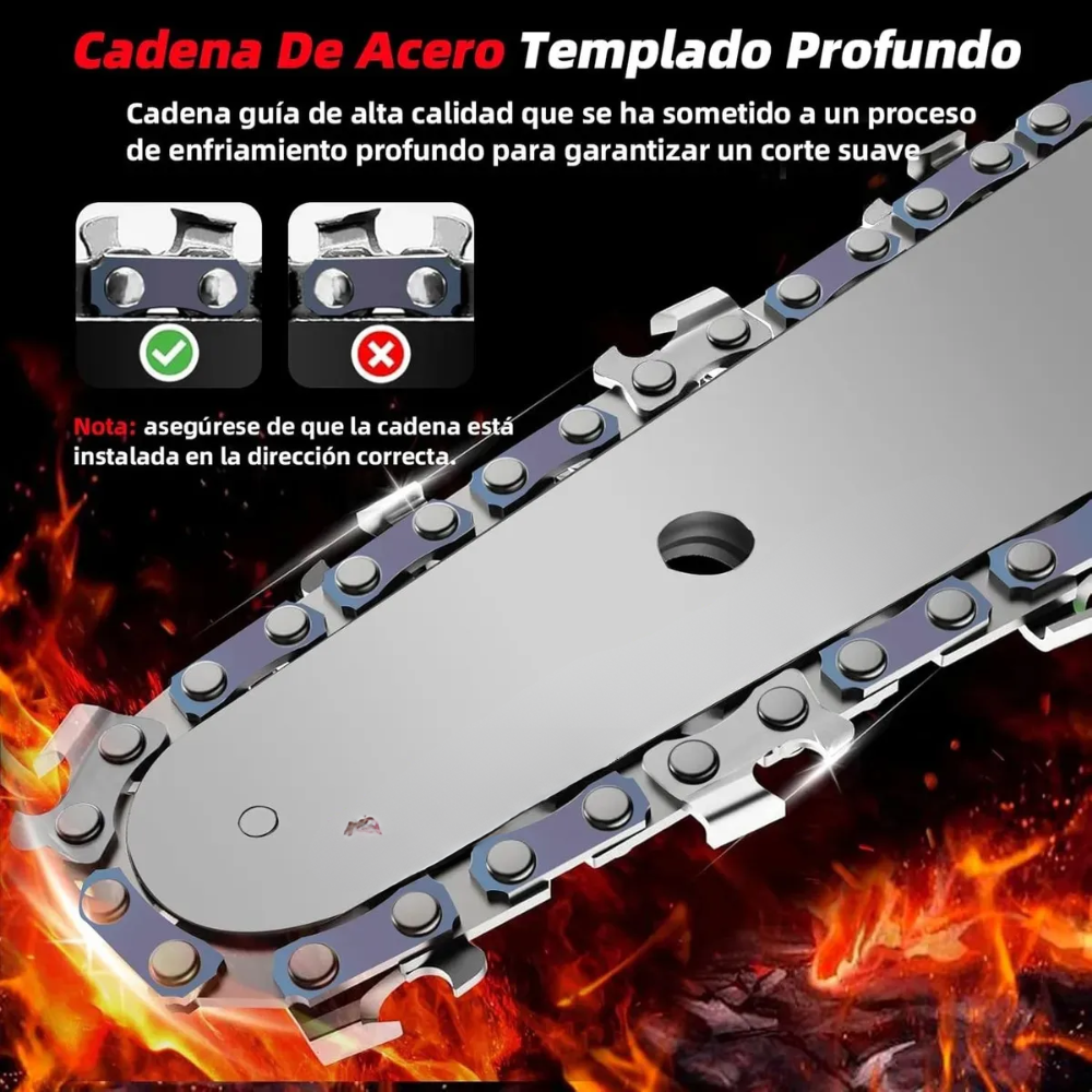 Mini Sierra Motosierra 56v 2 Cadenas Inalámbrica 2 Baterias