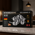 Bateria Juego Ollas Nobelhome 13 Piezas Acero Quirúrgico