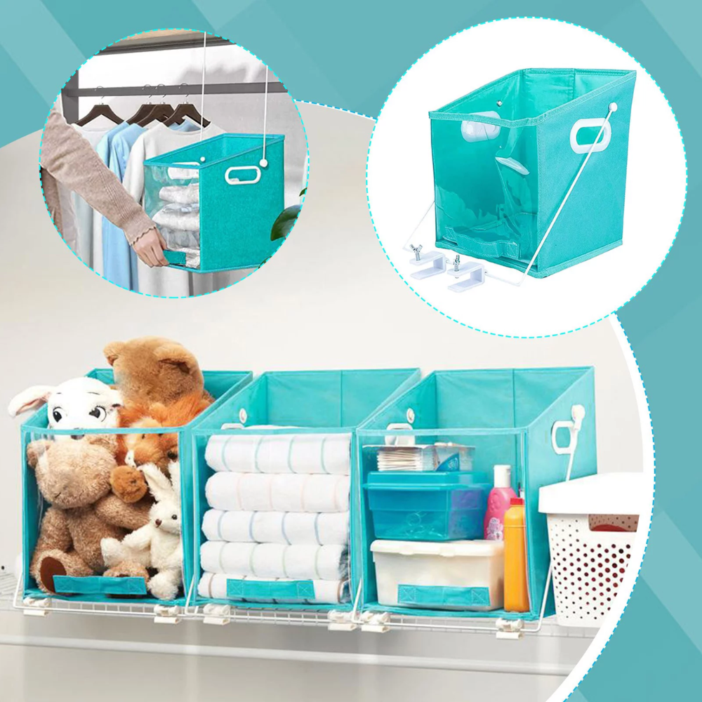 Organizador De Ropa Cesta Plegable Para Armario Y Closet