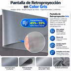 Tela gris de retroproyección: superficie lisa y flexible