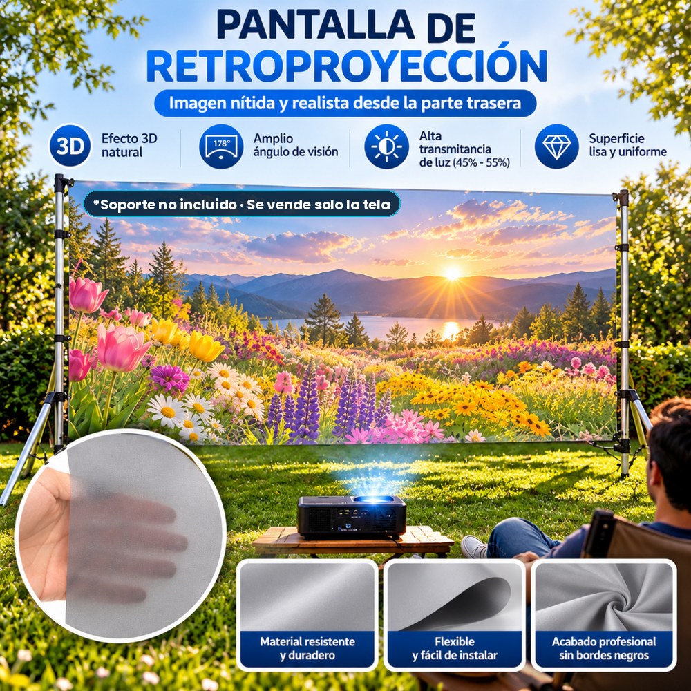 Pantalla de retroproyección al aire libre