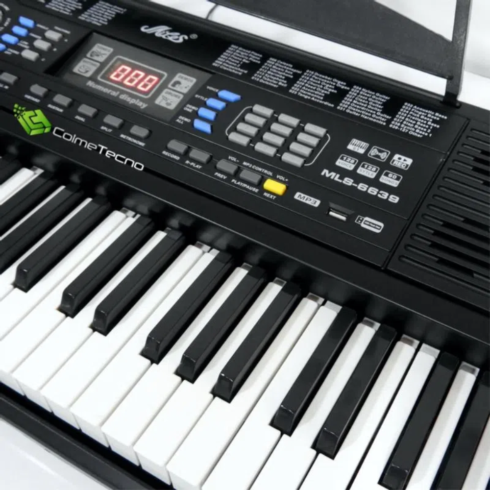 Teclado Organeta Piano Mls6639 128 Tonos 51 Teclas Grabación