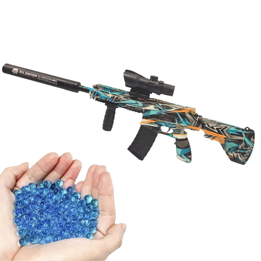 Pistola De Orbeez Tiro A Tiro Ráfaga Mira Y Silenciador M416