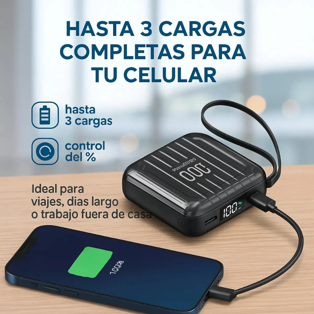 Power Bank Cargador Celular Portatil 10000mah Carga Rapida