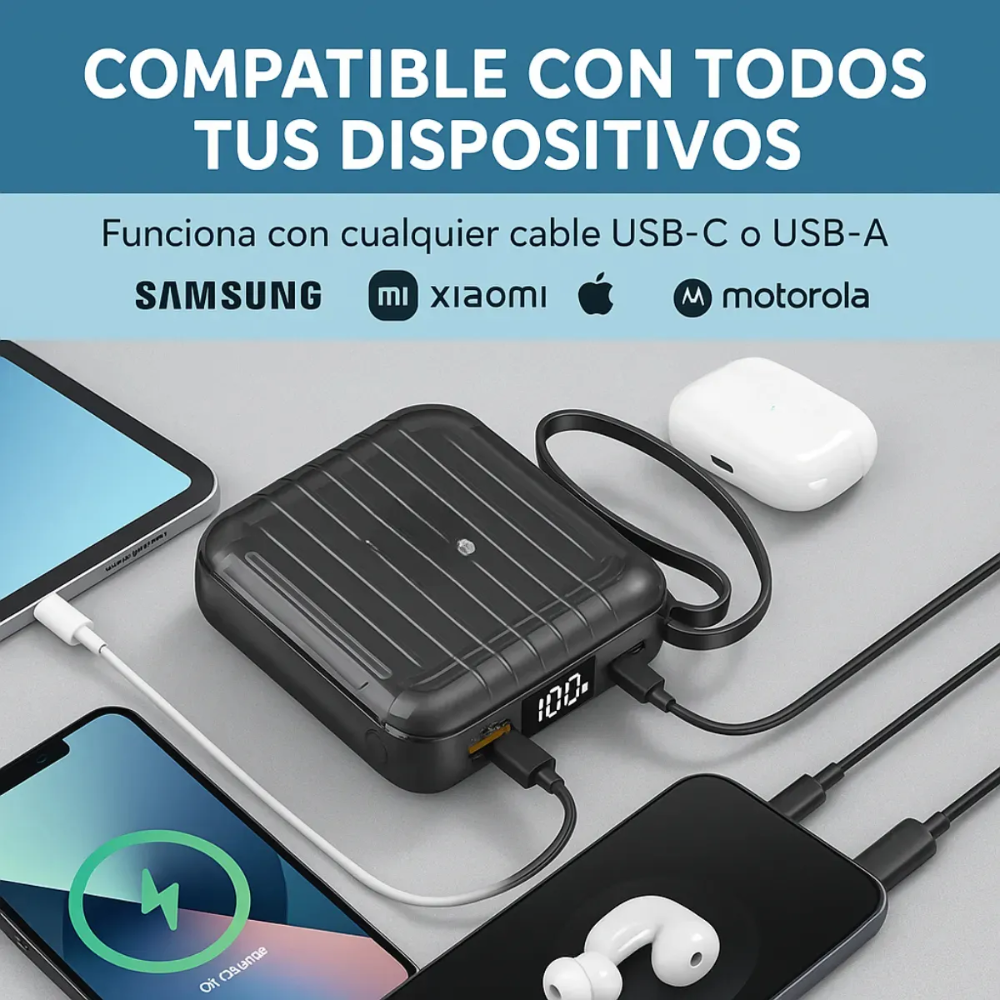 Power Bank Cargador Celular Portatil 10000mah Carga Rapida