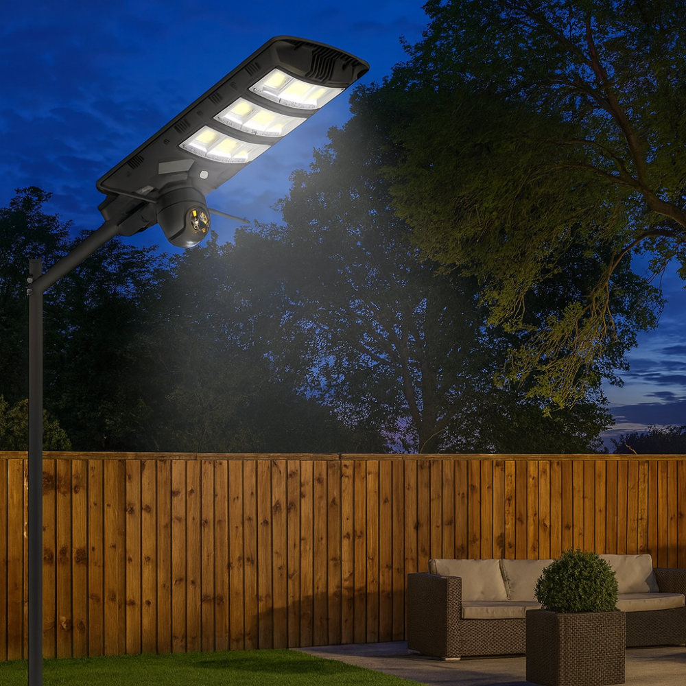 Lampara Reflector Solar Camara Wifi Integrada Sensor Ip66