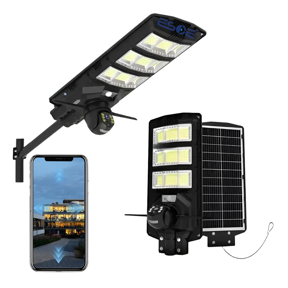 Lampara Reflector Solar Camara Wifi Integrada Sensor Ip66