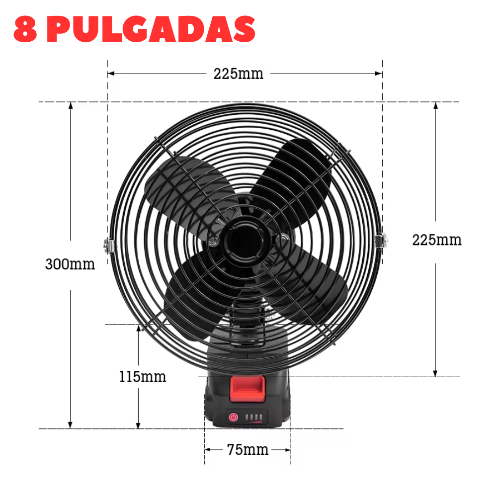 Aire Ventilador Abanico Doble Bateria Inalambrico 56v