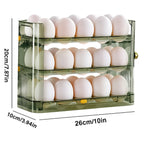 Organizador De Huevos Apilable 3 Niveles Nevera Cocina 30 Und