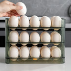 Organizador De Huevos Apilable 3 Niveles Nevera Cocina 30 Und