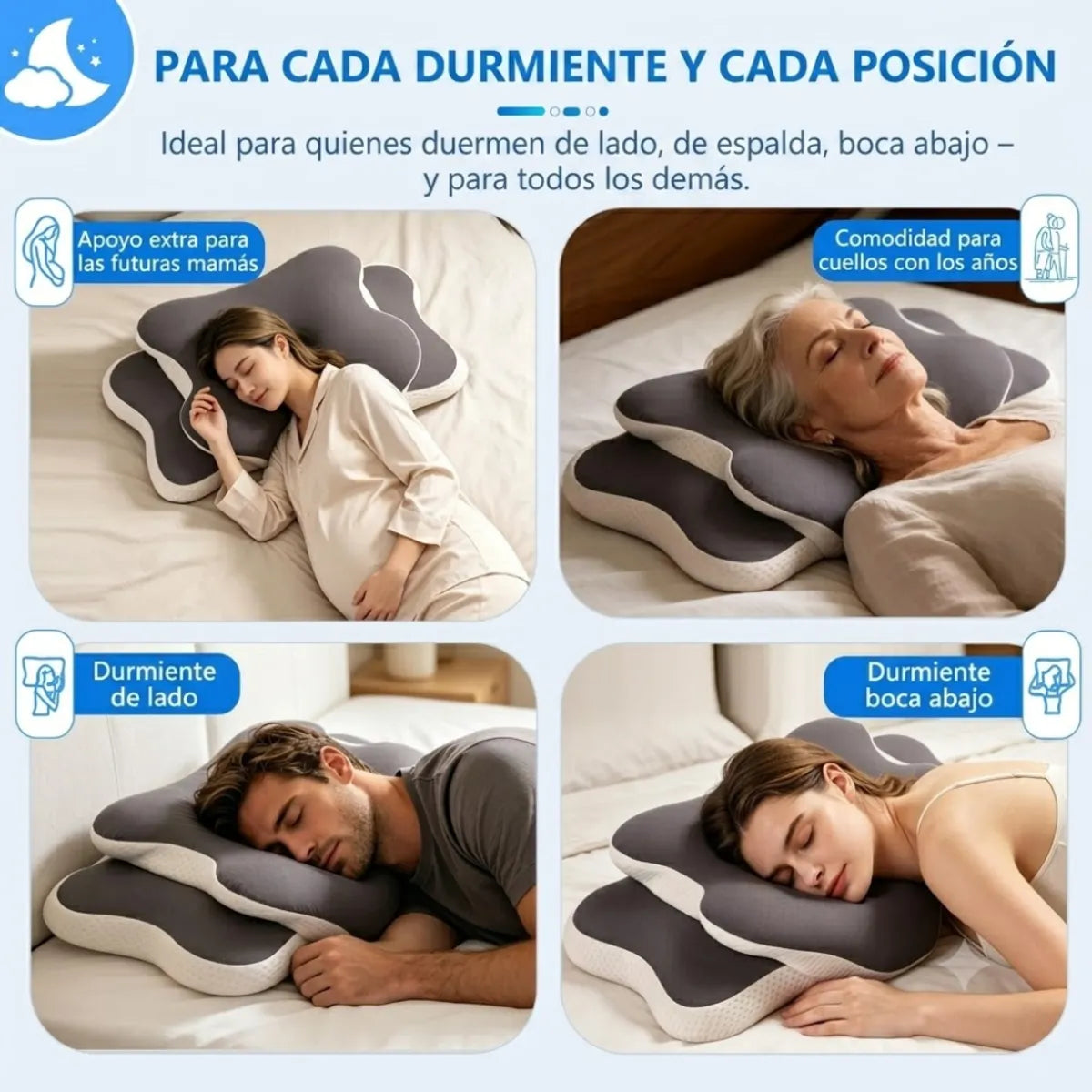 Almohada Cervical Viscoelastica Ortopedica Memory Ergonomica A10