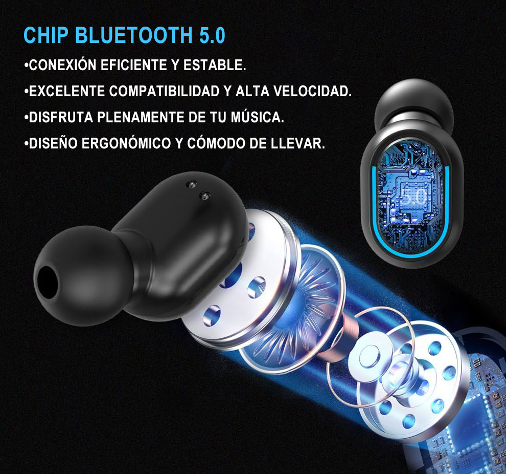 Audifonos Inalámbricos In Ear Manos Libres 8 Horas De Batería