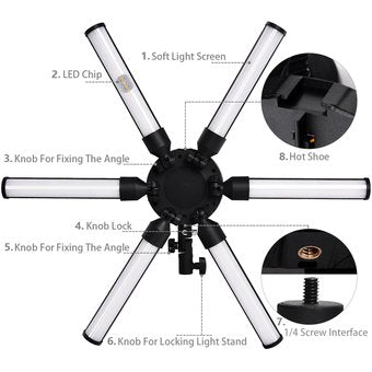 Luz Led Profesional Star Light Para Fotografía 3 Tonos