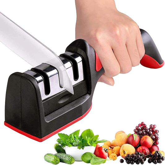 Afilador De Cuchillos Pro Multifuncional Mango Ergonómico
