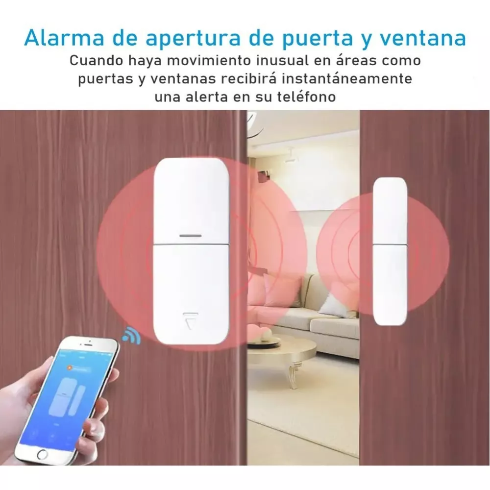 Alarma Inteligente Alexa Con Sensor De Puertas Y Ventanas