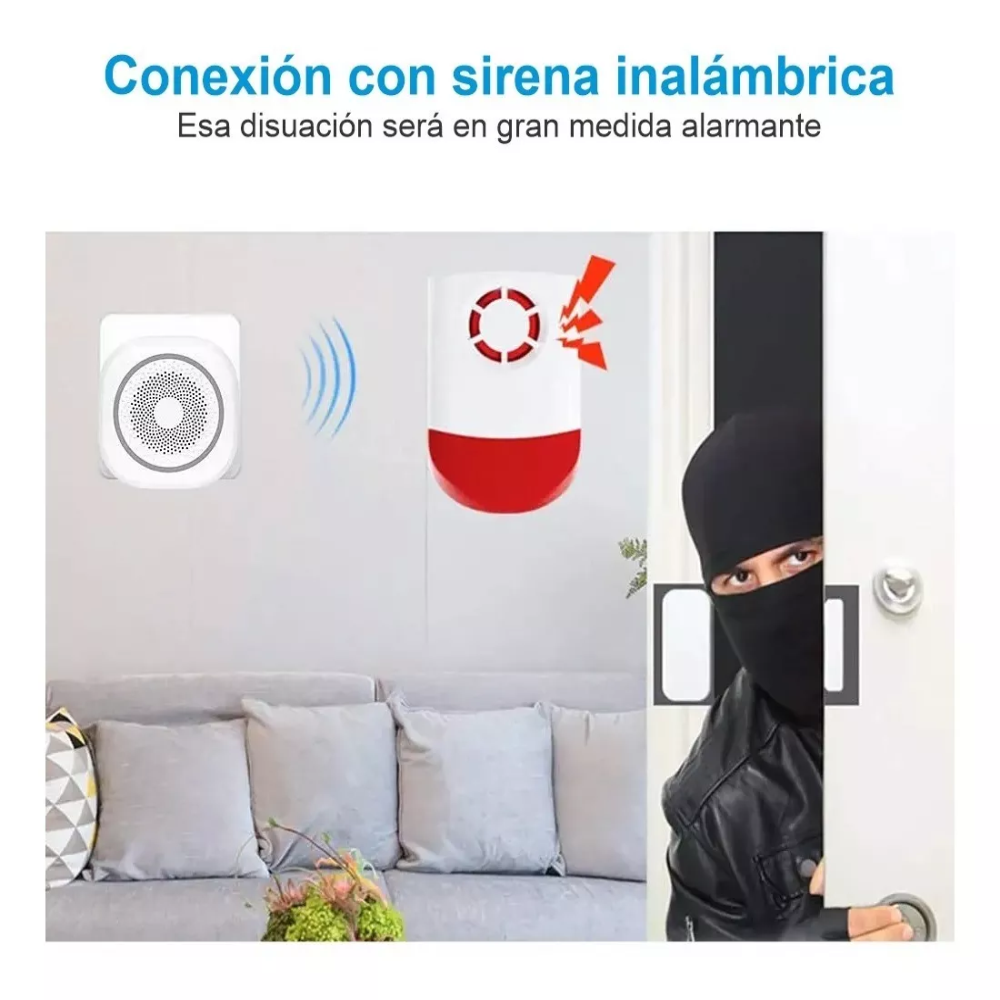 Alarma Inteligente Alexa Con Sensor De Puertas Y Ventanas