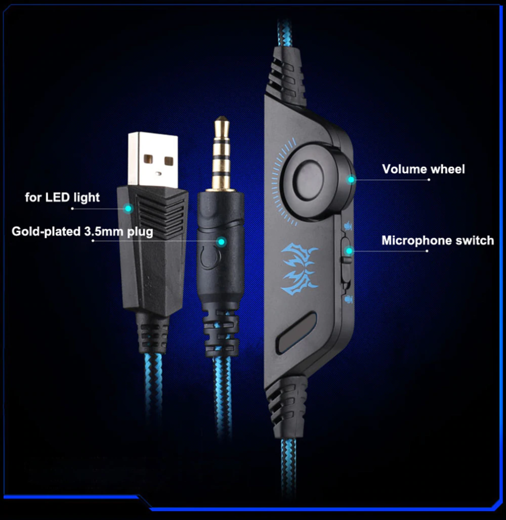 Audifonos Gamer G9000 Kotion Each Con Luces Led Play Pc Xbox