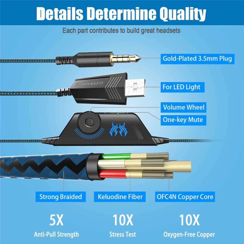 Audifonos Gamer G9000 Kotion Each Con Luces Led Play Pc Xbox