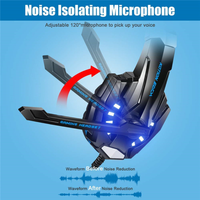 Thumbnail for Audifonos Gamer G9000 Kotion Each Con Luces Led Play Pc Xbox