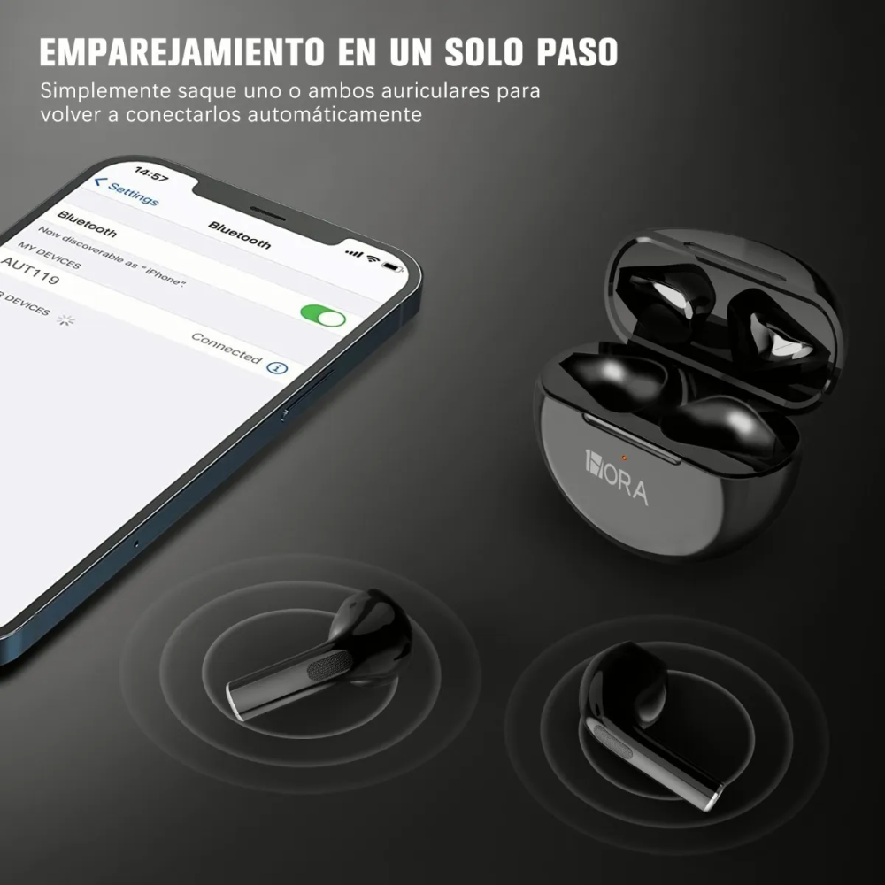 Audífonos In-ear Bluetooth Auriculares 6 Horas De Batería
