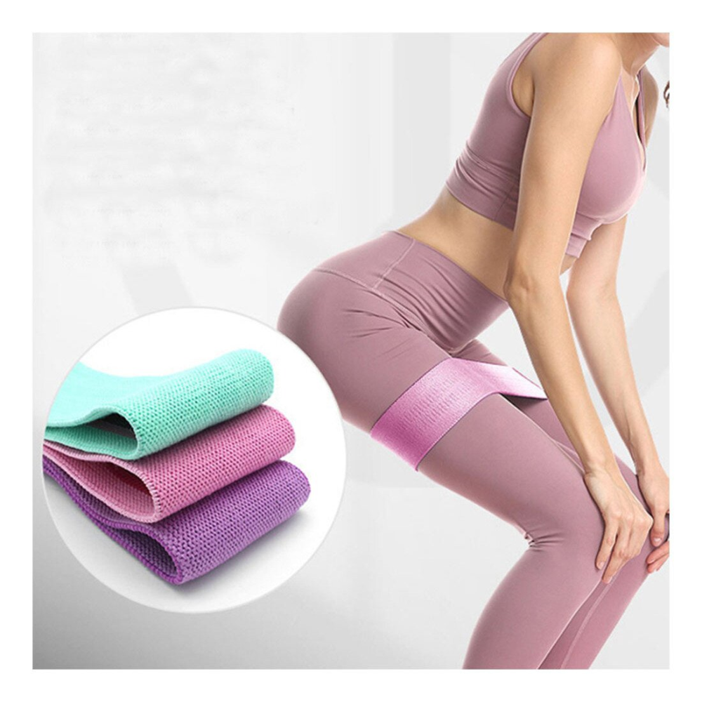 Bandas Elásticas En Tela Para Ejercicios X3 Tonos Pasteles