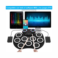 Thumbnail for Batería Electrónica De Mesa Digital Drum Led Bluetooth