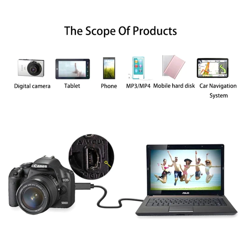 Cable De Datos Usb V3 2.0 5 Pines X 3 Metros