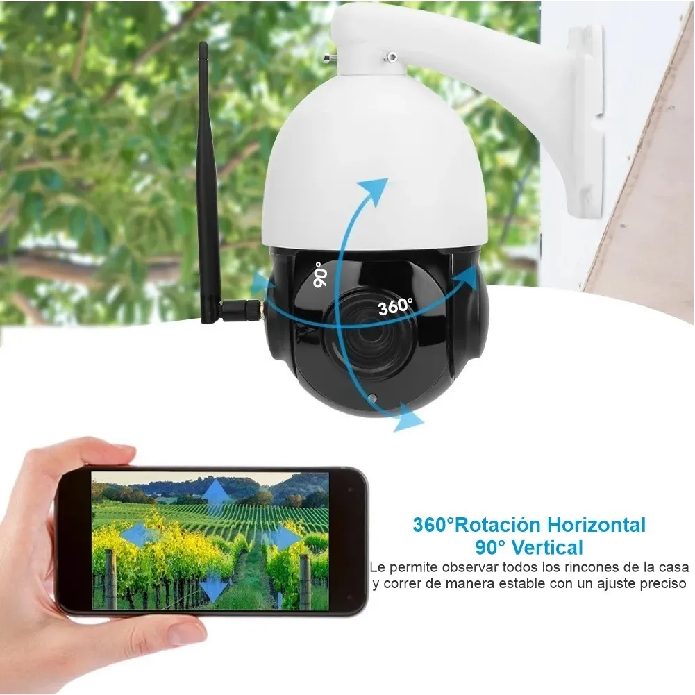 Cámara De Seguridad Ptz Zoom 30x Reconocimiento Facial Ip66