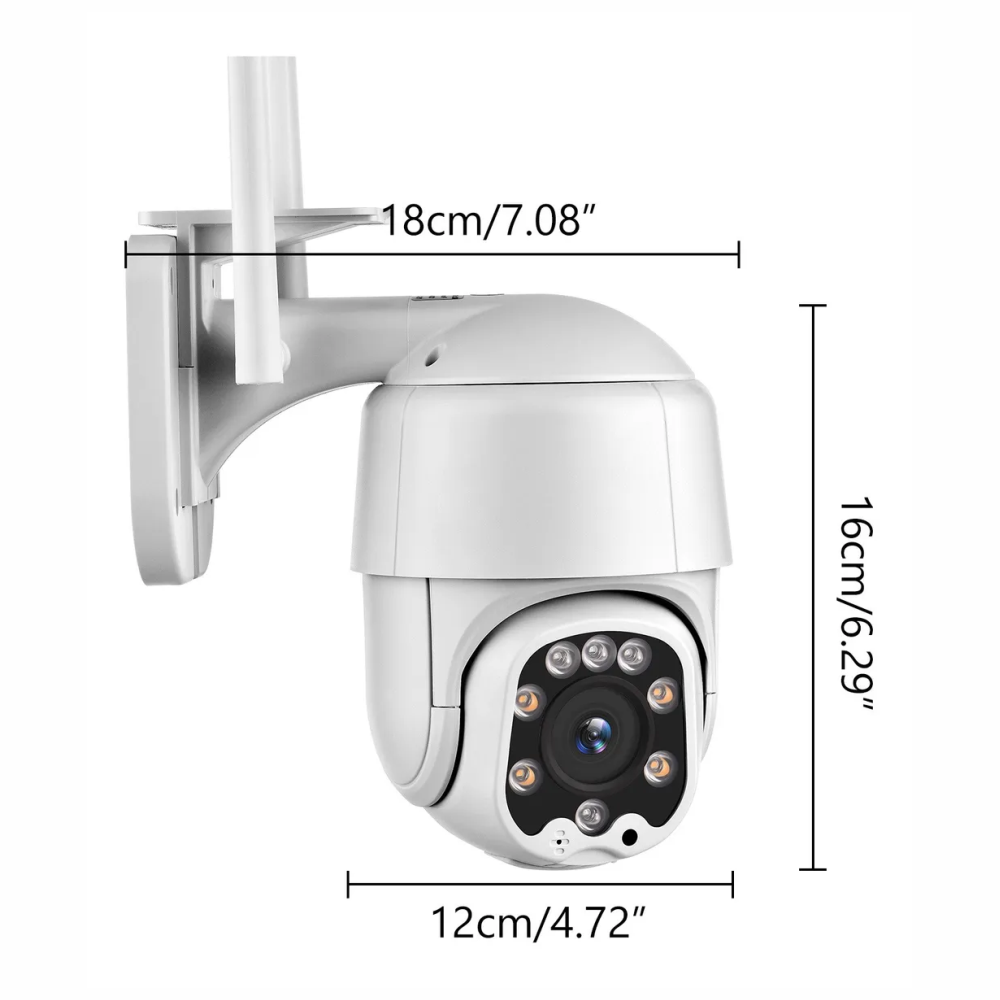 Cámara De Seguridad Inalámbrica Wifi Ptz 1080p Para Exterior