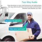 Cámara De Seguridad Inalámbrica Wifi Ptz 1080p Para Exterior