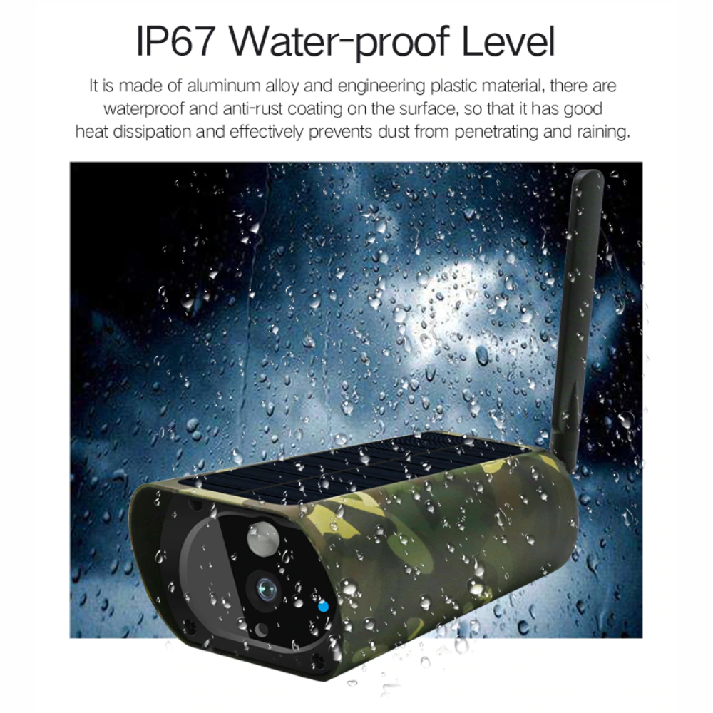 Cámara De Seguridad Ip Panel Solar Exterior Wifi Low Power