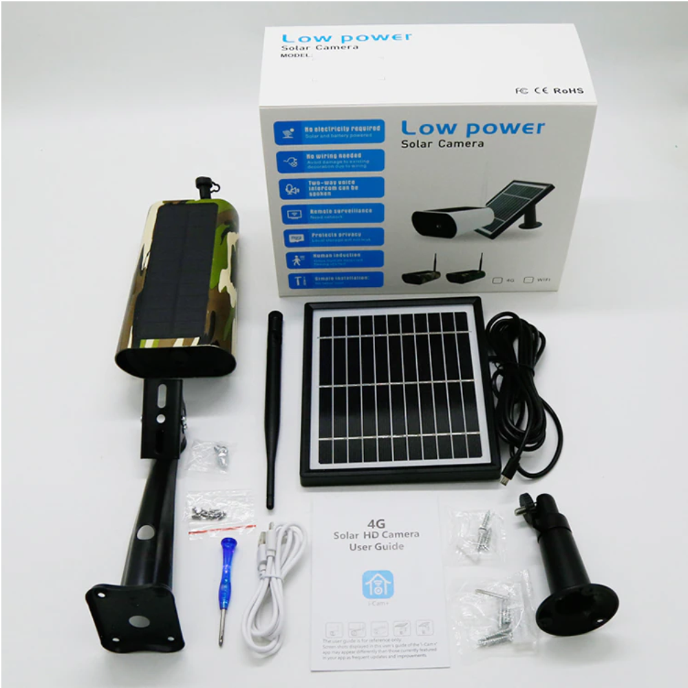 Cámara De Seguridad Ip Panel Solar Exterior Wifi Low Power