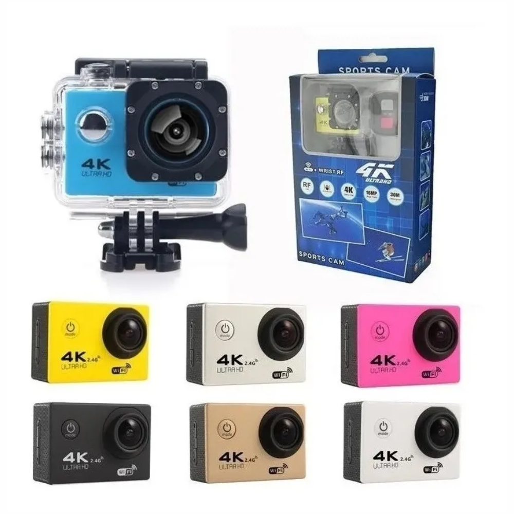 Cámara Deportiva Impermeable Wifi + Control + Bateria Adicional