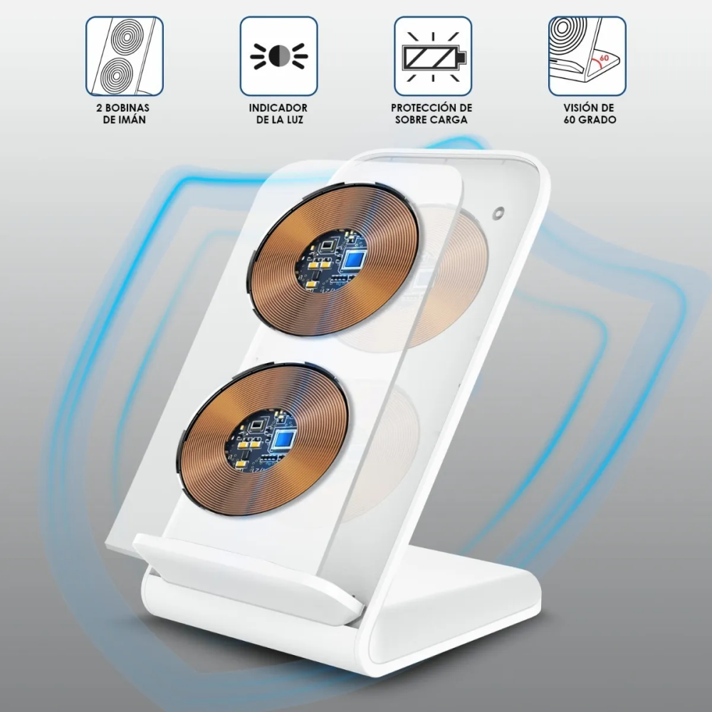 Cargador Carga Rápida Inalámbrico Base De Celular Iq Gar157