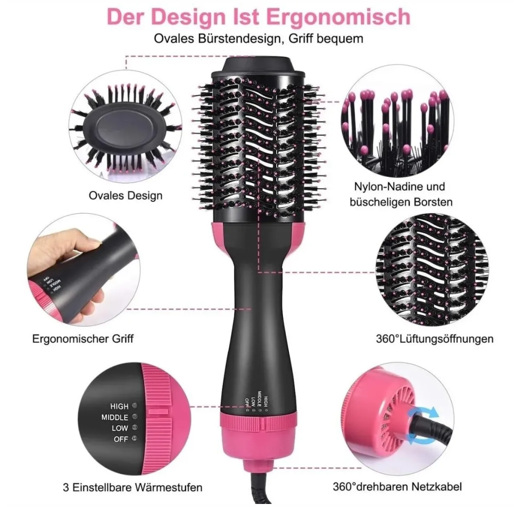 Cepillo Secador Voluminizador One Step Hair Dry 1000w