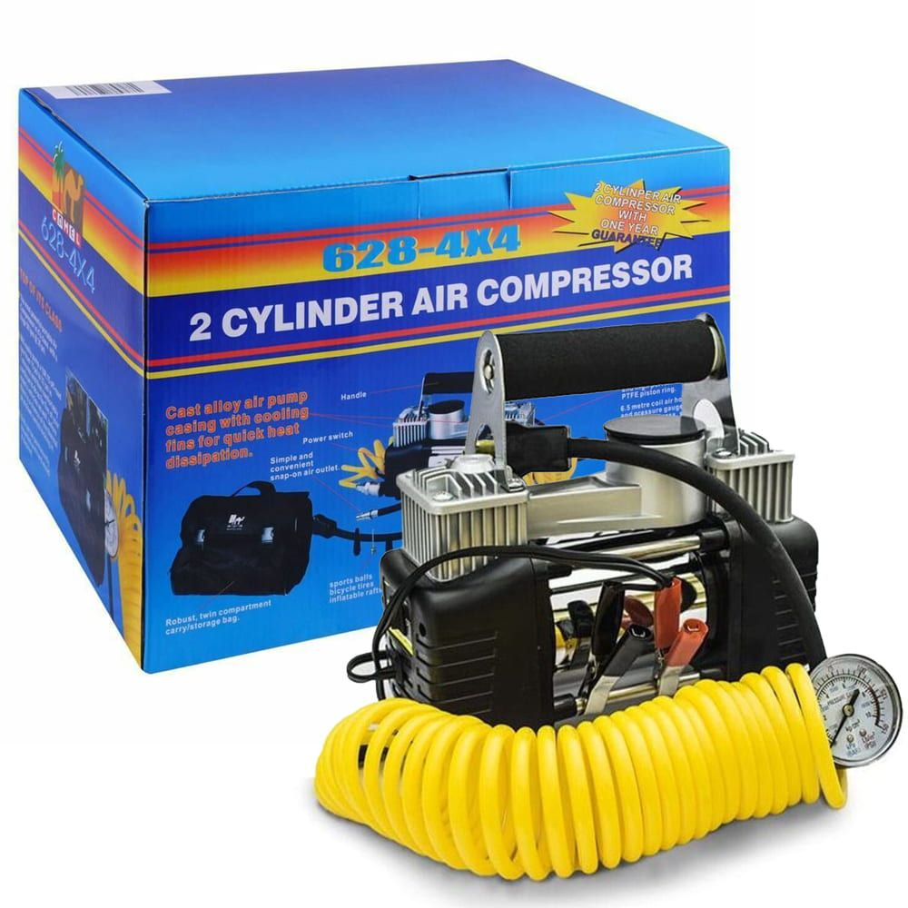 Compresor De Aire Portátil De 2 Cilindros 628-4x4 12v
