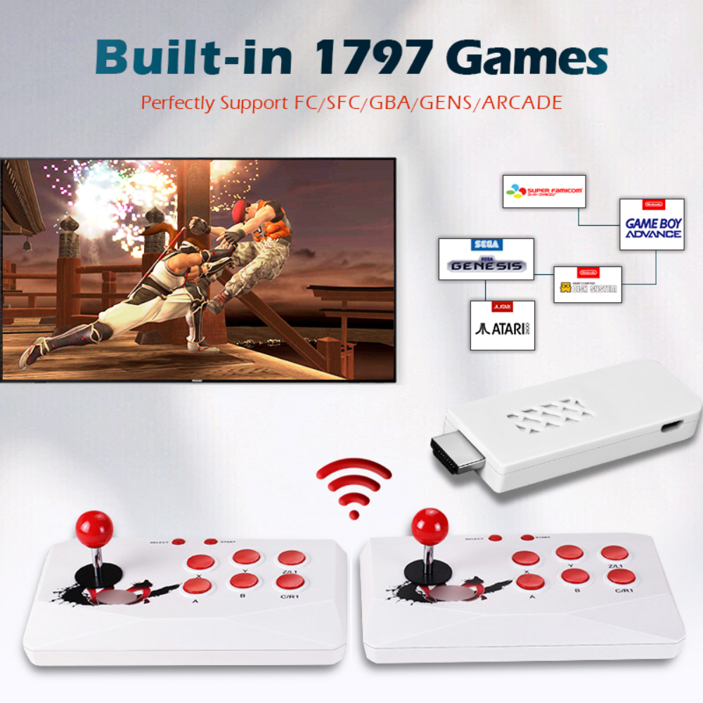 Consola Portatil Arcade Inalambrica 2 Jugadores X6 HD