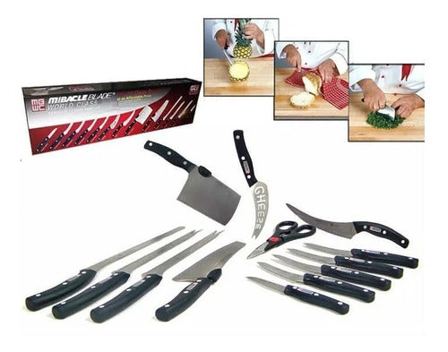 Juego De Set Cuchillos Profesionales Chef Mibacle Blade 13 P