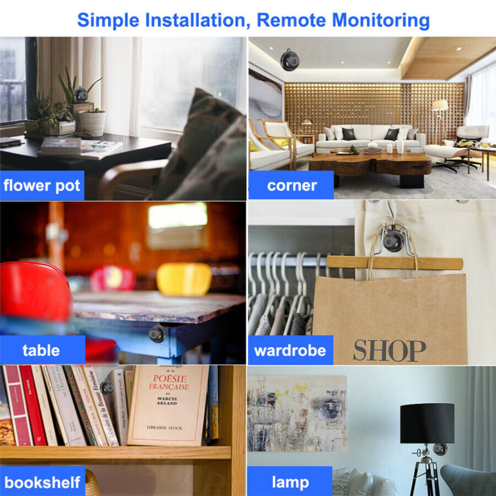 Mini Cámara De Seguridad Ip Monitoreo 24/7 Nocturna Wireless