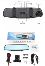 Espejo Retrovisor Con Doble Cámara Retro y Frontal
