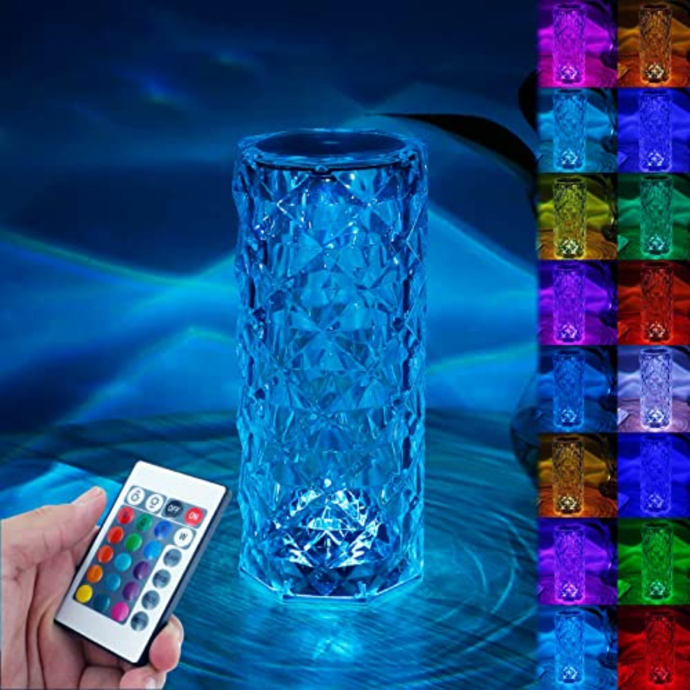 Lampara De Mesa Touch Tactil Control Remoto Rose Diamond