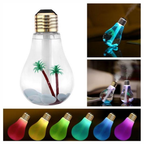 Humificador Led Ultrasónico Diseño Bombillo 400ml + Esencia