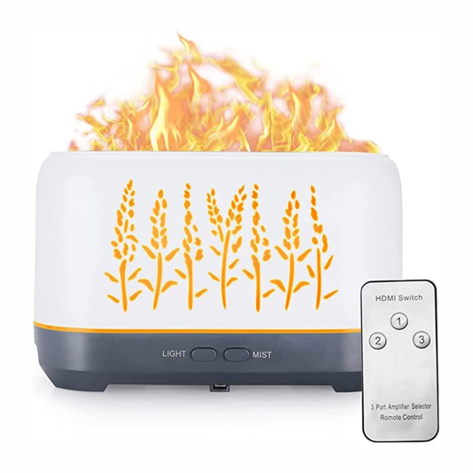Difusor De Aromas Humificador Control Remoto Efecto Chimenea
